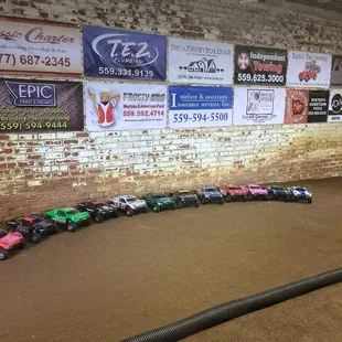 Our fleet of rental race trucks!