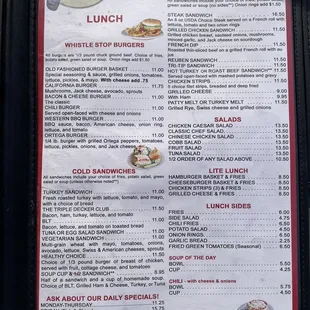Lunch Menu