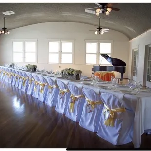 Room set up for a lovely reception