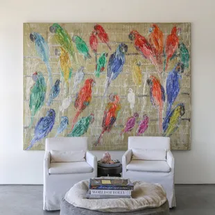 This Hunt Slonem painting is one of many available artworks at exhibit art gallery. Shop in gallery or online.