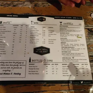 Happy hour, 4:30-8 on weekdays