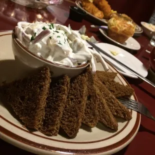 Sour cream Herring and rye!