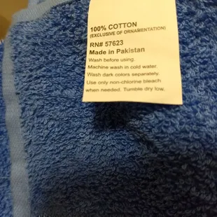 Brand new towel (I removed the tag). Says to wash before use.  I used it as a floor mat.