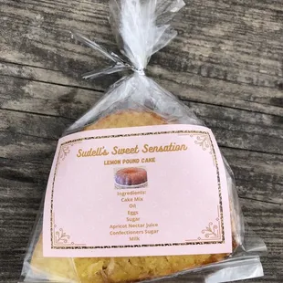 Upper moist lemon pound cake from Mrs. Joan