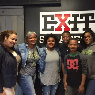 We had a ball in the Cabin in the Woods room at the Exit Strategy... Even though we got killed by the serial killer!