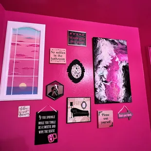 Cool artwork in the restroom!