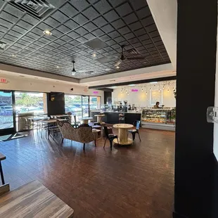 Inside the shop.