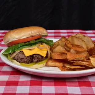Fresh hand-formed cheesburgers.