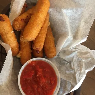 For a place that claims to have the best pizza in town, why don't they make their own cheese sticks? These are terrible.
