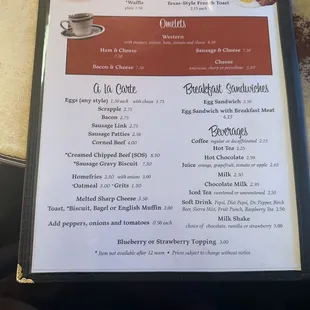 Menu 12/23