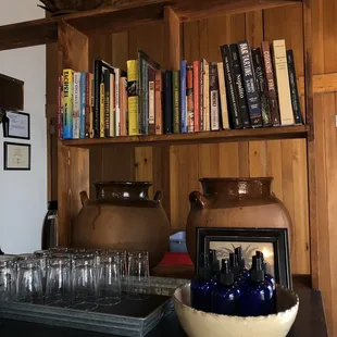 Borrow a book and water stand