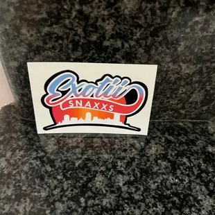 Fun sticker included with our purchase.