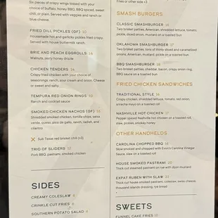 Food menu