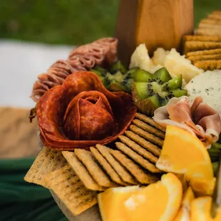 Meats &amp; Chesses Paired With Delicious Fruits For That Pop Of Colors