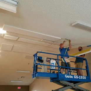Adding sound panels in a church