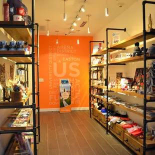 Inside of Experience Columbus Visitor Center at Easton