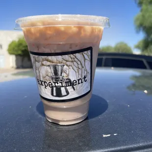 Iced oat milk chai
