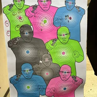 I started all over the place (Left), getting better going to the right. Thanks to Roy's coaching.