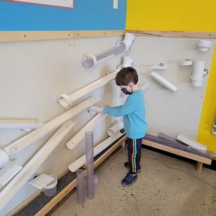 Magnetic wall ball run at Explore Children's Museum