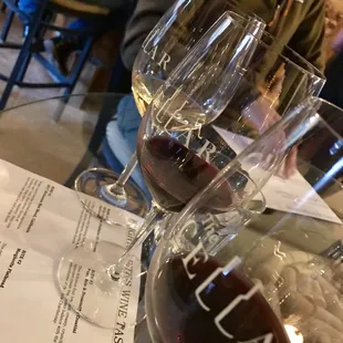 Wine tasting and food pairing at The Cellar.