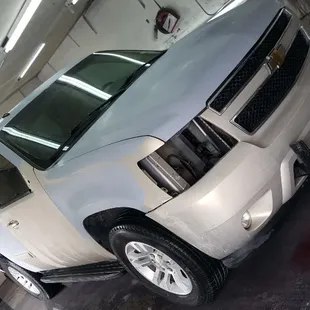 This vehicle was dropped off due to sun damage all over and cliente requested a complete paint job.