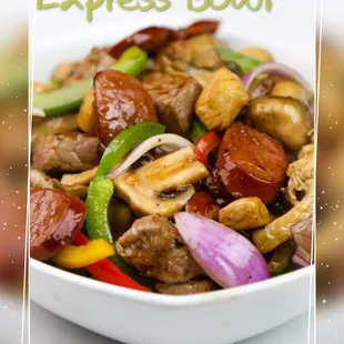 a bowl of mixed vegetables and meat