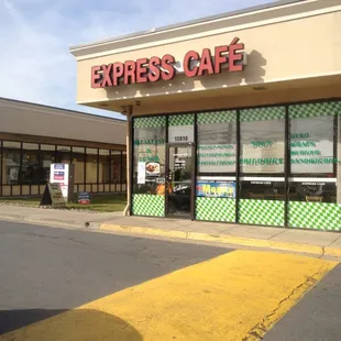 the front of the restaurant