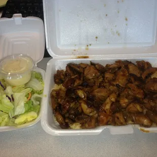 Chicken Teriyaki w/rice and salad