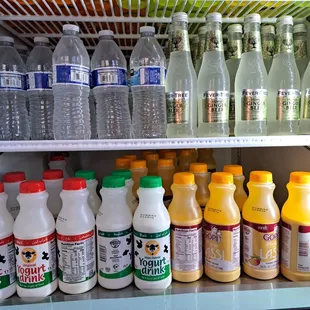Ginger beer, yogurt drink, mango lassi available