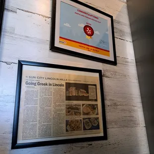2020 Yelp certificate. Sun City Lincoln Hill published an article about restaurant. Also featured on Good Day Sacramento in 2019.