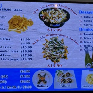 Shop menu