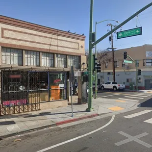 a bus driving down the street