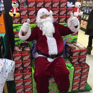 Santas here! He does the dew!!!