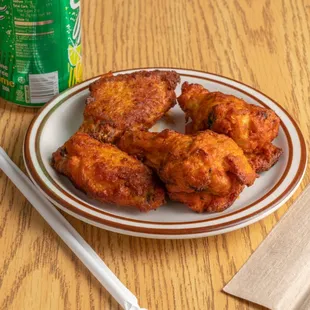 Spicy chicken wings.