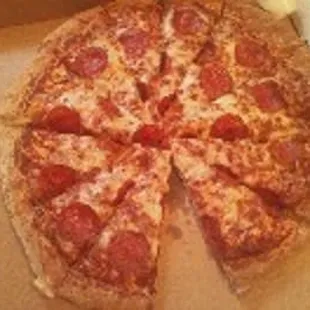Happy hour one topping special 5.99 plus tax (sorry my phone doesn&apos;t take good pics in the dark)