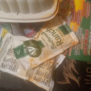 a variety of food items on a table