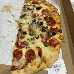 The other half went in the oven as the pizza came cold.