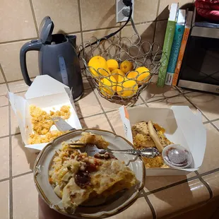 Terrible of their delicious pupusas and rice