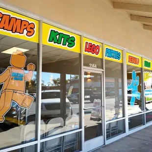 Window graphics for Lego store.