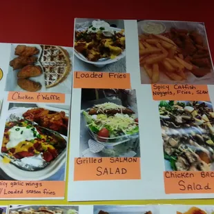some more pics of their food, on the wall on the right as you enter