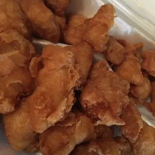 Sweet and sour chicken. I forgot to add the red sauce for this picture