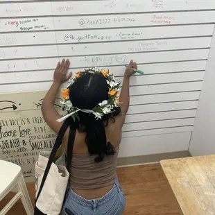 Signing the wall