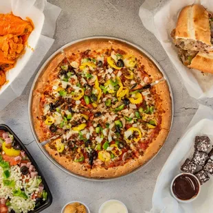 a variety of food items