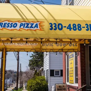 the front of the restaurant