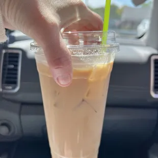 Iced sugar free caramel latte.