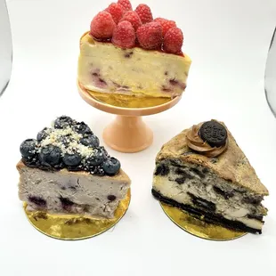 a variety of desserts
