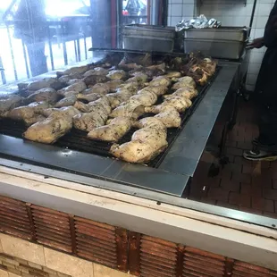 Chicken being cooked