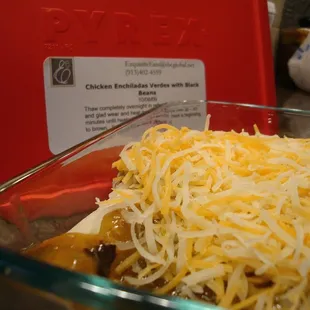 chicken enchiladas verdes with black beans