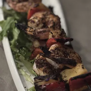 Jerk shrimp skewers
