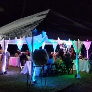 Uplighting for wedding at Nutridge